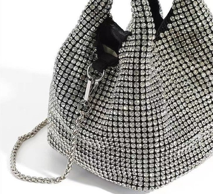 Dazzle Crystal Bucket Bag